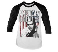 Elvis Presley Maglia T-Shirt Maniche Lunghe Cotone Graphic America Legend
