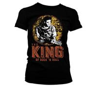 Elvis Presley - Maglietta da donna con licenza ufficiale The King of Rock 'n Roll Nero M