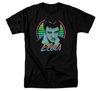 Elvis Presley - Neon King - T-Shirt A Maniche Corta Unisex - Nera