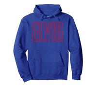 Elvis Presley Official 68 Comeback Sign Felpa con Cappuccio, Unisex per Adulti, Blu Reale, S