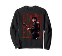 Elvis Presley Official 68 Comeback Special Felpa, Unisex per Adulti, Nero, M