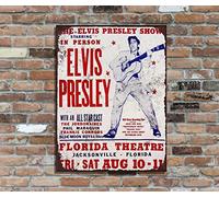 Elvis Presley, poster pubblicitario retrò in metallo, 25,4 x 20,3 cm