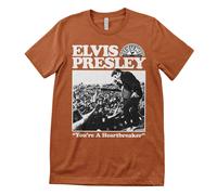 Elvis Presley T-Shirt Uomo Ufficiale Licensed Heartbreaker Manica Corta