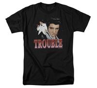 Elvis Presley - Trouble #2 - T-Shirt Con Manica Corta Unisex Per Adulti - Nera