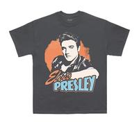 Elvis Presley Unisex - Adulto Artista Merch, Carbone, S