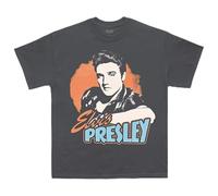 Elvis Presley Unisex - Adulto Artista Merch, Carbone, S