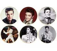Elvis Presley x6 Monete Commemorative Placcate Oro The King Of Rock & Roll