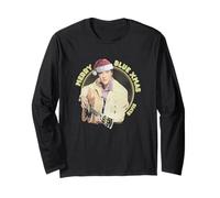 Elvisly Yours Merry Blue Xmas Elvis Presley Maglia a Manica