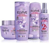 Elvive Routine Completa Hydra Hyaluronic Kit Con Shampoo, Balsamo, Maschera e Si