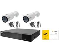 Elvox Kit AHD costituito da: 1 DVR Ibrido, HDD professionale 1 TB, 2 bullet AHD 5Mpx, 1 cartello “Area Videosorvegliata”