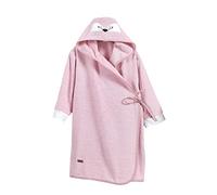 ELY PARKER Accappatoio bambina e ragazze, Spugna, Asciugamano in Cotone Turco, con Cappuccio, Gatto, Rosa (13-14 Anni) Morbido, Assorbente, Comodo, Spesso