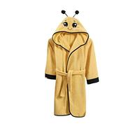 ELY PARKER Accappatoio bambina e ragazze, Spugna, Asciugamano in Cotone Turco, con Cappuccio, Gialla, Ape (11-12 Anni) Morbido, Assorbente, Comodo, Spesso