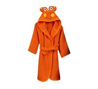 ELY PARKER Accappatoio Bambino e Ragazzo, Spugna, Asciugamano in Cotone Turco, con Cappuccio, Granchio, Arancia (11-12 Anni) Morbido, Assorbente, Comodo, Spesso