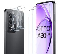 ELYCO Compatibile con OPPO A80 5G Vetro Temperato, 2 Pezzi Pellicola Protettiva + 2 Pezzi Pellicola Fotocamera, 9H Durezza Anti-Graffo/Anti-Olio/Anti-Impronta Niente Bolle Schermo Pellicola
