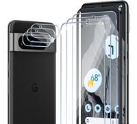ELYCO Pellicola Compatibile con Google Pixel 8 Pro, 3 Pezzi Vetro Temperato + 3 Pezzi Pellicola Fotocamera, 9H Durezza, 0,33mm Niente Bolle, Facile Installazione