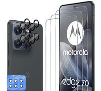 ELYCO Pellicola Protettiva Compatibile con Motorola Moto Edge 70, 3 Pezzi Vetro Temperato + 2 Pezzi Pellicola Fotocamera, 9H Durezza Anti-Graffo/Anti-Olio Niente Bolle Pellicola