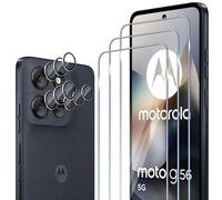 ELYCO Pellicola Protettiva Compatibile con Motorola Moto G56 5G, 3 Pezzi Vetro Temperato + 3 Pezzi Pellicola Fotocamera, 9H Durezza Anti-Graffo/Anti-Olio Niente Bolle Pellicola