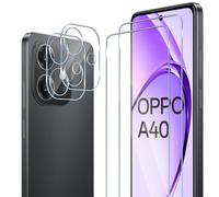 ELYCO Pellicola Protettiva Compatibile con OPPO A40/A40M 4G/A60 5G, 2 Pezzi Vetro Temperato + 2 Pezzi Pellicola Fotocamera, 9H Durezza Anti-Graffo/Anti-Olio Niente Bolle Pellicola