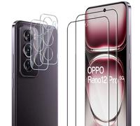 ELYCO Pellicola Protettiva Compatibile con OPPO Reno 12 Pro 5G, 2 Pezzi Vetro Temperato + 2 Pezzi Pellicola Fotocamera, 9H Durezza Anti-Graffo/Anti-Olio Niente Bolle Pellicola