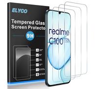 ELYCO Pellicola Protettiva Compatibile con Realme C100/C85 5G, 3 Pezzi Vetro Temperato, 9H Durezza Anti-Graffo/Anti-Olio Niente Bolle Pellicola