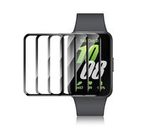 ELYCO Pellicola Protettiva Compatibile con Samsung Galaxy Band Fit 3, 4 Pezzi TPU Protezione Schermo, Sensibile al Tatto, Anti-Graffio, Bubble Free, Soft HD TPU Clear Protector Film