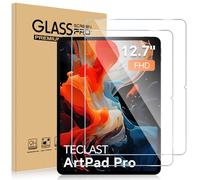 ELYCO Pellicola Protettiva Compatibile con TECLAST Artpad Pro 12.7 Pollici, 2 Pezzi 9H Durezza Anti Graffio Vetro Temperato, Ultra HD Senza Bolle Anti-Impronta Pellicola Protezione