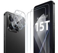 ELYCO Pellicola Protettiva Compatibile con Xiaomi 15T/15T Pro, 2 Pezzi Vetro Temperato + 2 Pezzi Pellicola Fotocamera, 9H Durezza Anti-Graffo/Anti-Olio Niente Bolle Schermo Pellicola
