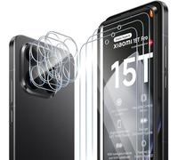 ELYCO Pellicola Protettiva Compatibile con Xiaomi 15T Pro, 3 Pezzi Vetro Temperato + 3 Pezzi Pellicola Fotocamera, 9H Durezza Anti-Graffo/Anti-Olio Niente Bolle Pellicola