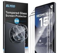 ELYCO Pellicola Protettiva Compatibile con Xiaomi Redmi Note 15 5G/POCO M8 5G Vetro Temperato, 3 Pezzi Vetro Temperato + 2 Pezzi Pellicola Fotocamera, 9H Durezza Anti-Graffo/Anti-Olio/Anti-Impronta