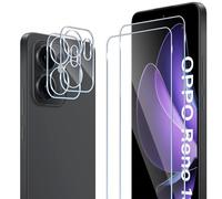 ELYCO per OPPO Reno 13 F / 13F 4G/5G / 13 FS / 13FS 5G Vetro Temperato, 2 x Pellicola Protettiva + 2 x Pellicola Fotocamera, 9H Durezza Anti-Graffo/Anti-Impronta Niente Bolle Schermo Pellicola