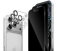 ELYCO Privacy Vetro Temperato Compatibile con iPhone 17 Pro, 2 Pezzi Anti-Spy Pellicola Protettiva + 2 Pezzi Pellicola Fotocamera, 9H Durezza Protezione Privacy Schermo, Anti-Graffio