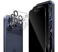 ELYCO Privacy Vetro Temperato Compatibile con iPhone 17 Pro Max, 2 Pezzi Anti-Spy Pellicola Protettiva ＆ 2 Pezzi Pellicola Fotocamera, 9H Durezza Protezione Privacy Schermo, Anti-Graffio