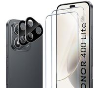 ELYCO Vetro Temperato Compatibile con Honor 400 Lite, 2 Pezzi 9H Anteriore Pellicola Protettiva + 2 Pezzi Dentro Flessibile Pellicola Protettiva e 2 Pellicola Fotocamera, HD Senza Bolle