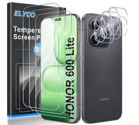 ELYCO Vetro Temperato Compatibile con Honor 600 Lite, 3 Pezzi Pellicola Protettiva + 3 Pezzi Pellicola Fotocamera, 9H Durezza Anti-Graffo/Anti-Olio Niente Bolle Schermo Pellicola