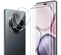 ELYCO Vetro Temperato Compatibile con Honor Magic 7 Lite 5G, 2 Pezzi Pellicola Protettiva + 2 Pezzi Pellicola Fotocamera, 9H Durezza Anti-Graffo/Anti-Olio Niente Bolle Schermo Pellicola