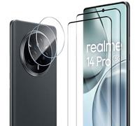 ELYCO Vetro Temperato Compatibile con Realme 14 Pro 5G, 2 Pezzi Pellicola Protettiva + 2 Pezzi Pellicola Fotocamera, 9H Durezza Anti-Graffo/Anti-Olio Niente Bolle Schermo Pellicola