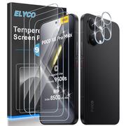ELYCO Vetro Temperato Compatibile con Xiaomi Poco X8 Pro Max, 3 Pezzi Pellicola Protettiva + 2 Pezzi Pellicola Fotocamera, 9H Durezza Anti-Graffo/Anti-Olio Niente Bolle Schermo Pellicola