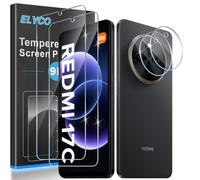 ELYCO Vetro Temperato per Xiaomi Redmi 17C 4G, 2+2 Pezzi Pellicola | Pellicola Protettiva + Pellicola Fotocamera, 9H Durezza Anti-Graffo/Anti-Olio, Senza Bolle