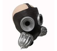 eLymwoo MidnightMystique - Maschera a mezza faccia in lattice da medico della peste, con occhiali argentati, accessorio per costume medievale per Halloween e feste horror (taglia unica per adulti)