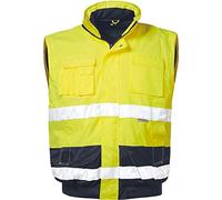 Elysee 23558 - 2 x L taglia 2 x L "Siegfried giacca da pilota, colore: Giallo fluo/blu navy