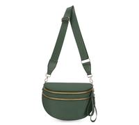 Elysir Crossbody Bag, Black And White Nylon Checkered Crossbody Bum Bag, Spacious Checkered Purse (Dark green)
