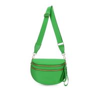 Elysir Crossbody Bag, Black And White Nylon Checkered Crossbody Bum Bag, Spacious Checkered Purse (Green)
