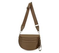 Elysir Crossbody Bag, Roomie Bum Bag, Adjustable Shoulder Strap, for Women, Double Pockets With Large Capacity (caramel)