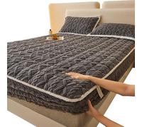 ELYSYSRL Coprimaterassi Matrimoniali/Singoli con Angoli Velluto Copri Proteggi Materasso Imbottito 180x200 Invernale Traspirante Lenzuolo Lavabile(Color 7,2PCS 48x74cm(Pillowcase))