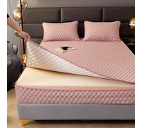 ELYSYSRL Coprimaterasso Matrimoniale con Cerniera 160x190/180x200 Copri Proteggi Materasso Imbottito, Singolo Proteggi Materasso con Angoli Letto Traspirante Lenzuolo Lavabile(Bean Paste,90x190+20cm)