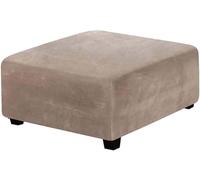 ELYSYSRL Velluto Copri Pouf Quadrato Elasticizzato Copri Poggiapiedi Quadrato Pieghevole Copertura Dell'Ottomano con Fondo Elastico Sofa Protettore per Soggiorno (Color : #5, Size : 65x65cm/26x26in)