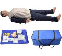 ELZEM Manichino RCP Adulto a Corpo Intero, Manichino per Rianimazione e Primo Soccorso, Kit Professionale per Addestramento CPR, Formazione BLS e Didattica Medica (D)