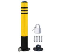 ELzEy Barriera Parcheggio Dissuasore for Blocco parcheggio Auto, Blocco Riflettente in Acciaio for parcheggio con Lucchetto for vialetti per parcheggi privati