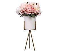 ELzEy Falsificazione Fiore di peonia Fiore Artificiale Falso Fiore d'oro Vaso Set Soggiorno Tavolo Decorazioni Ufficio Arredamento