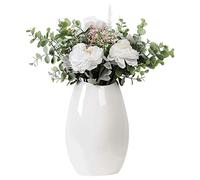ELzEy Falso Fiori di Lavanda di Simulazione Bouquet Decorazione del Vaso del Salone della casa di Tavola falsificazione Fiore Fiore di Seta Ornamento Decorazione(White)